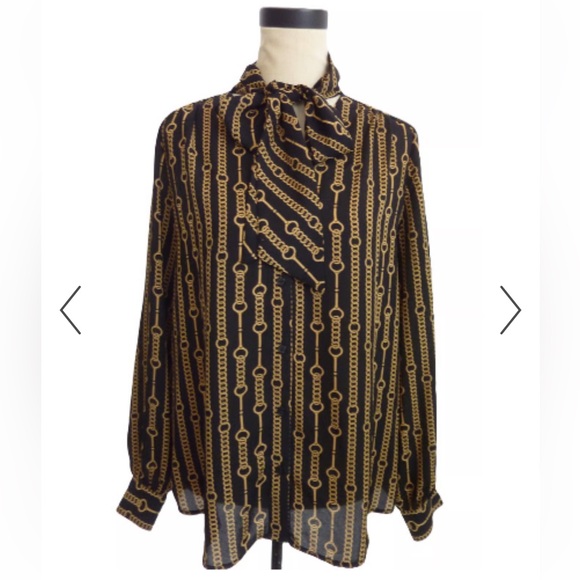 Banana Republic Gold Chain Blouse - Picture 1 of 4